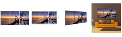 Chic Home Decor Hawaii Sunset 3 Piece Wrapped Canvas Wall Art Set -27" x 60"